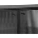 Parsons 35.5 X 15 inch Clear / Matte Black Sideboard, Small
